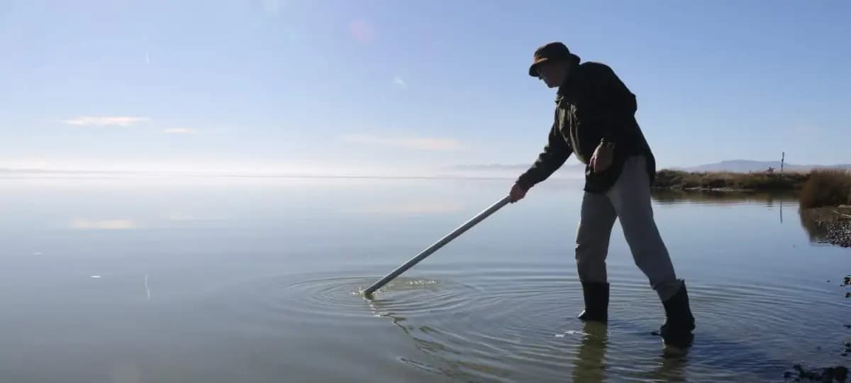 Man standing in water