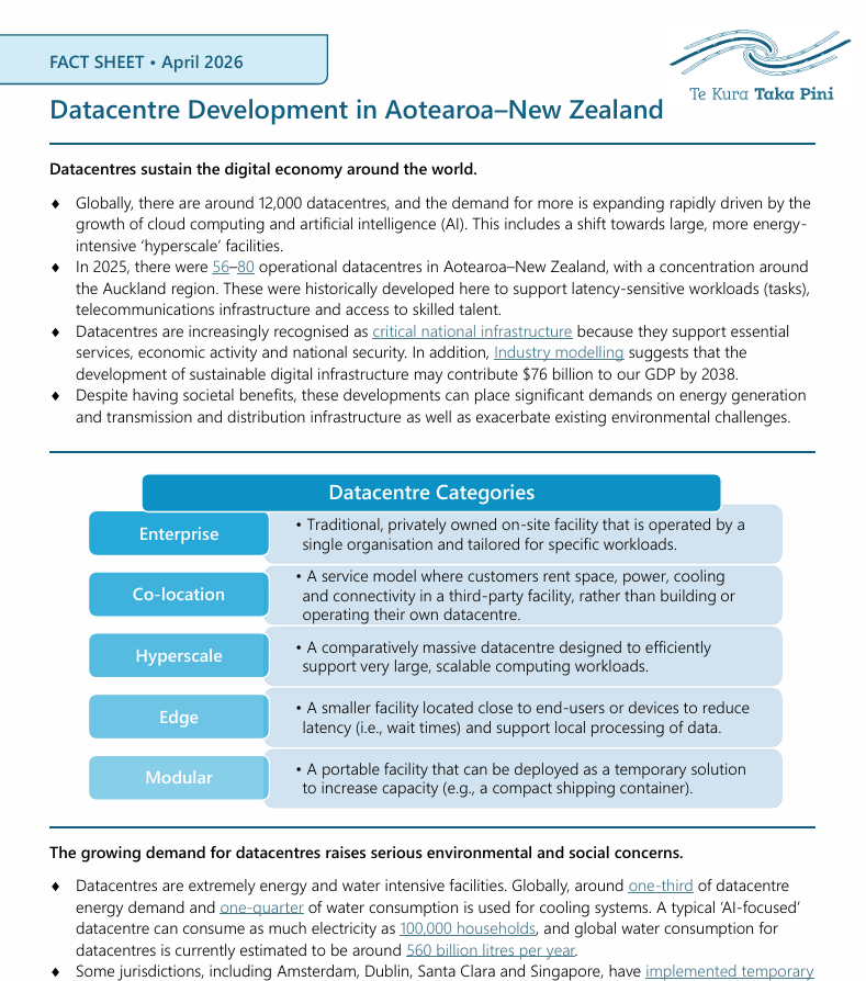 Datacentres Factsheet