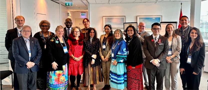Indigenous representatives meeting with the co-hosts of the 2026 UN Water Conference